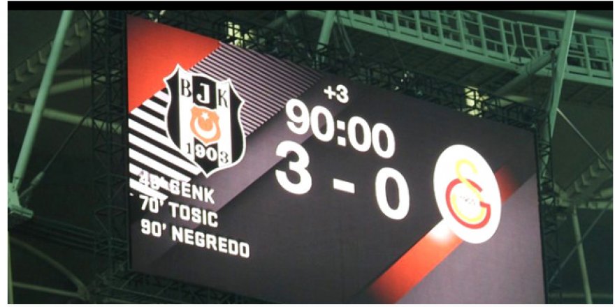 Beşiktaş Lider Galatasaray'ı mağlup etti: 3-0